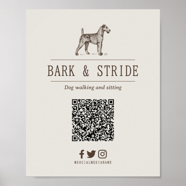 Personalisierter QR-Code-Scan zur Geschäftsverfolg Poster (Vorne)