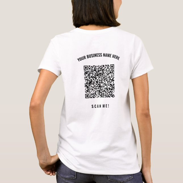 Personalisierter QR-Code-T - Shirt für benutzerdef (Rückseite)