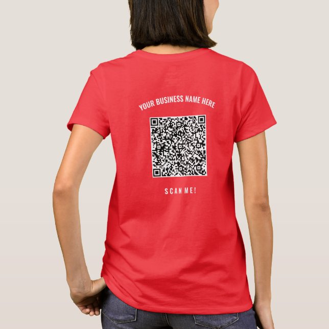 Personalisierter QR-Code-T - Shirt für benutzerdef (Rückseite)