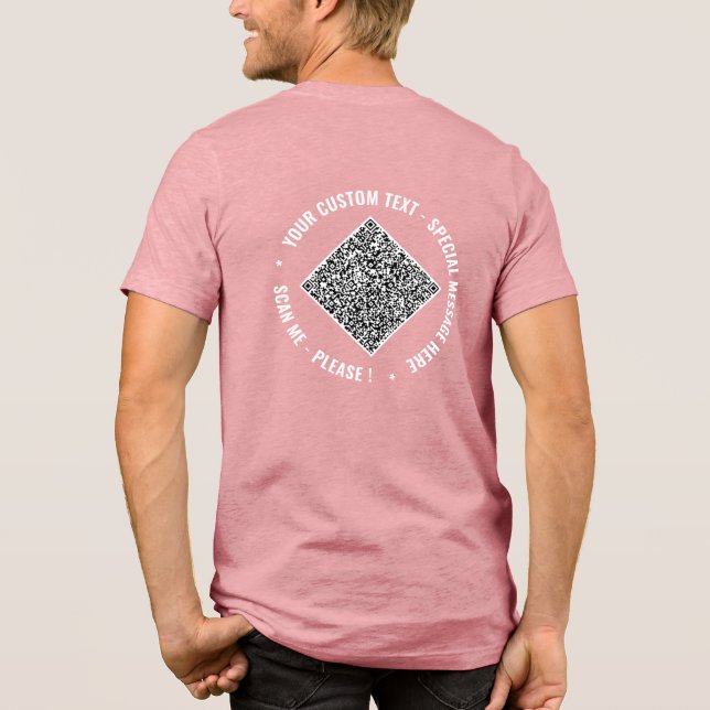 Personalisierter QR-Code und benutzerdefinierter T Tri-Blend Shirt (Rückseite)