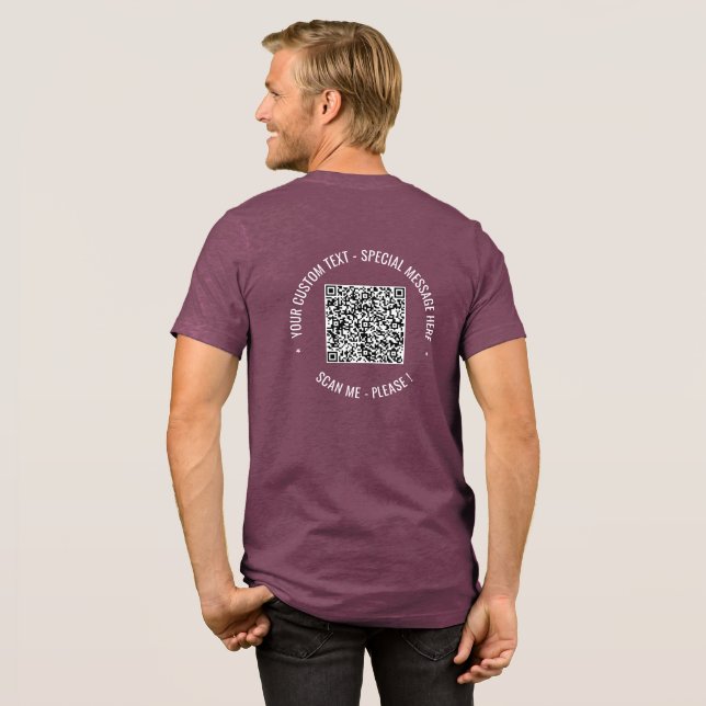 Personalisierter QR-Code und benutzerdefinierter T Tri-Blend Shirt (Rückseite voll)