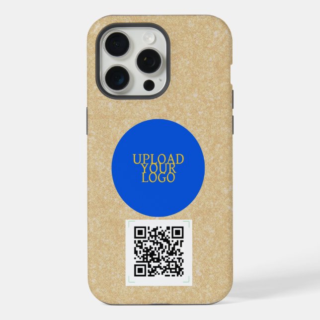 Personalisierter QR-Code und Logo iPhone Hülle (Rückseite)