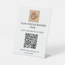 Personalisierter QR-Code und Logo-Tabellensignatur