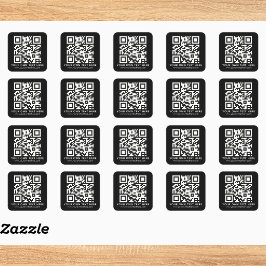 Personalisierter QR-Code und Text Quadratischer Aufkleber