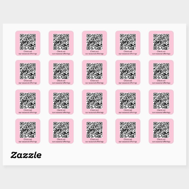Personalisierter QR-Code-URL-Generator Quadratischer Aufkleber (Blatt)
