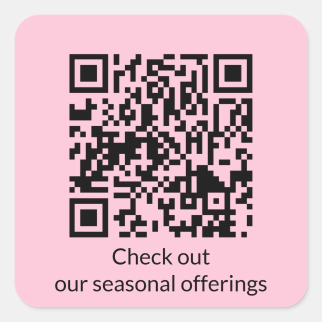 Personalisierter QR-Code URL generieren Quadratischer Aufkleber (Vorderseite)