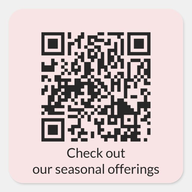 Personalisierter QR-Code URL generieren Quadratischer Aufkleber (Vorderseite)