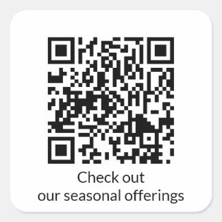 Personalisierter QR-Code-URL-Quadrat-Aufkleber Quadratischer Aufkleber