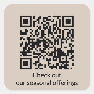 Personalisierter QR-Code URL Square Sticker generi