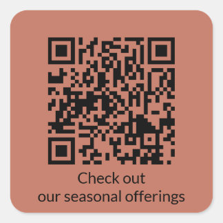 Personalisierter QR-Code URL Square Sticker generi