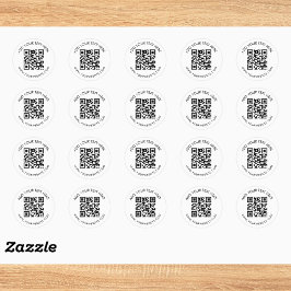 Personalisierter QR-Code-Website-Promotion Runder Aufkleber