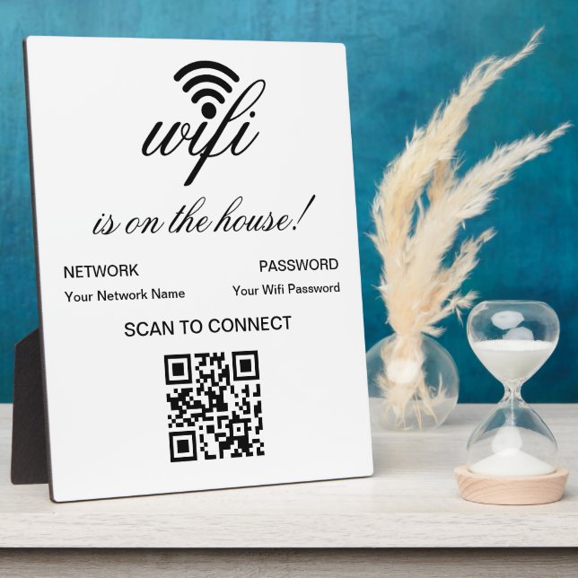 Personalisierter QR-Code Wifi-Internet-Scan zur Ve Fotoplatte (Seite)