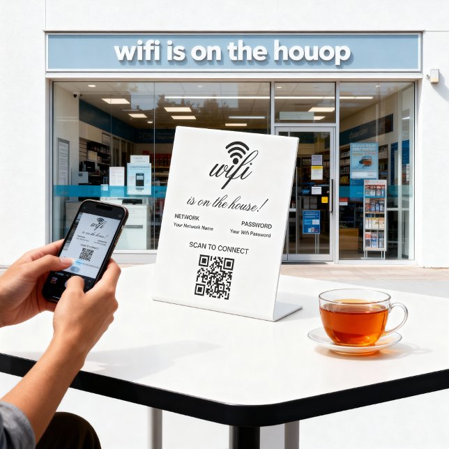 Personalisierter QR-Code Wifi-Internet-Scan zur Ve Sockelschild (Von Creator hochgeladen)