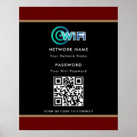Personalisierter QR-Code Wifi-Netzwerkkennwort sch