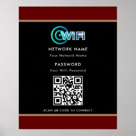 Personalisierter QR-Code Wifi-Netzwerkkennwort sch Poster