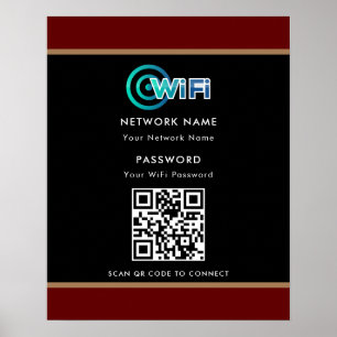 Personalisierter QR-Code Wifi-Netzwerkkennwort sch Poster
