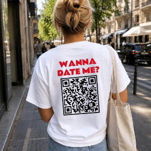 Personalisierter QR-Code – Willst du mich datieren T-Shirt