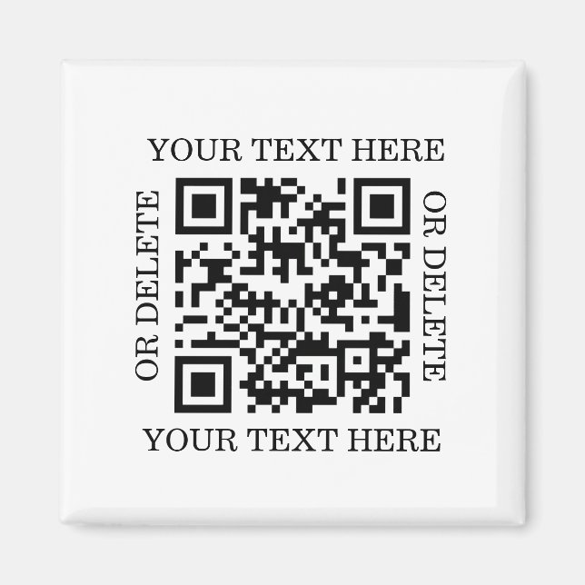 Personalisierter QR-Code zum Scannen Magnet (Vorne)