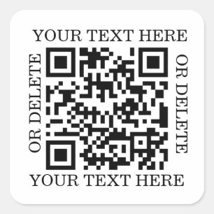 Personalisierter QR-Code zum Scannen Quadratischer Aufkleber