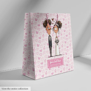 Personalisierter Quirky Wedding Geschenkbeutel Spa Mittlere Geschenktüte