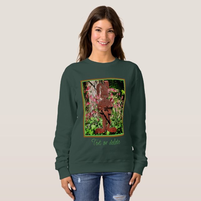 Personalisierter Rabbit Columbine Flower Garden Sweatshirt (Vorne ganz)