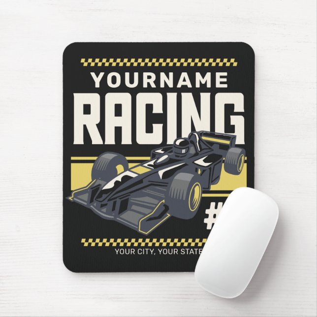Personalisierter Racing Team Fast Race Car Treiber Mousepad (Mit Mouse)