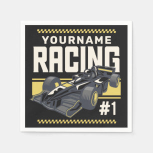 Personalisierter Racing Team Fast Race Car Treiber Serviette