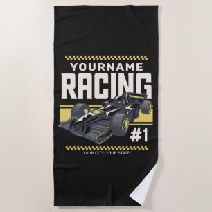 Personalisierter Racing Team Fast Race Car Treiber Strandtuch