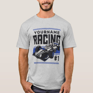 Personalisierter Racing Team Fast Race Car Treiber T-Shirt