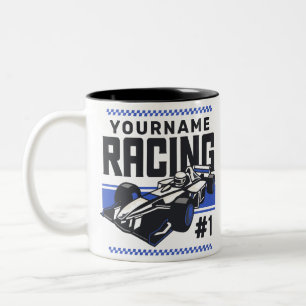 Personalisierter Racing Team Fast Race Car Treiber Zweifarbige Tasse