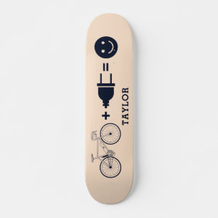 Personalisierter Radfahrer E Bike macht mich glück Skateboard