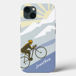 Personalisierter Radfahrer Rad fahren auf dem Moun Case-Mate iPhone Hülle