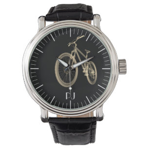 Personalisierter Radfahrer-Themed Fahrrad-Druck Armbanduhr