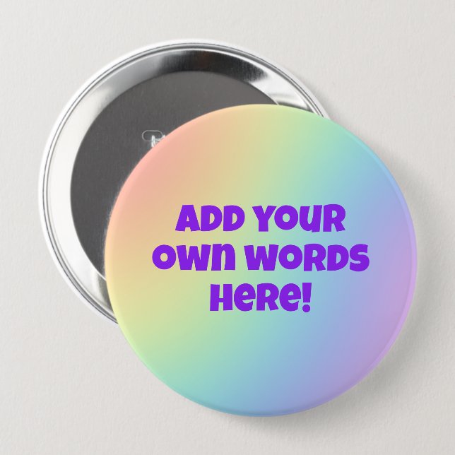 Personalisierter Rainbow-Button Button (Vorne & Hinten)
