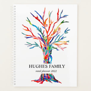 Personalisierter Rainbow Family Tree Meal Planner Planer