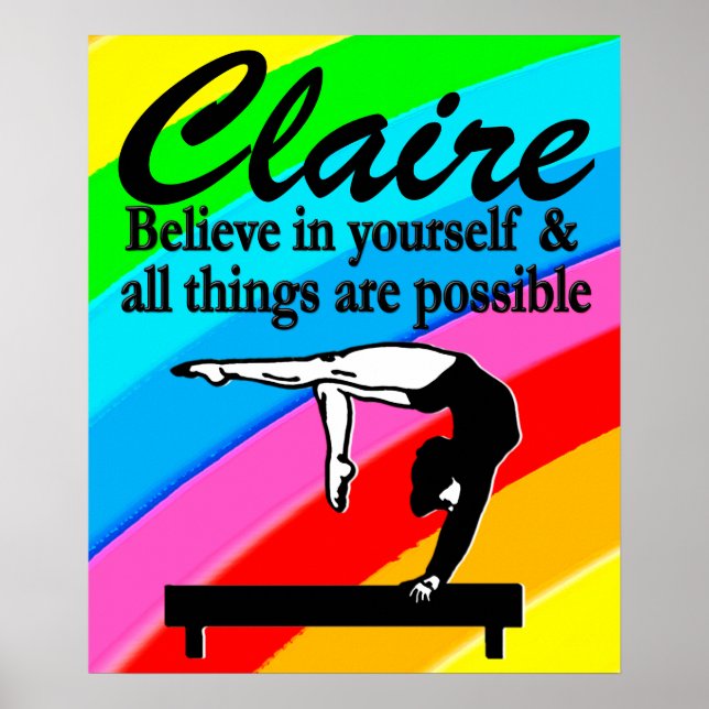 PERSONALISIERTER RAINBOW GYMNASTICS POSTER (Vorne)