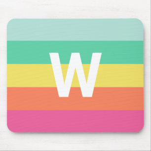 Personalisierter Rainbow-Sherbet-Farbblock Mousepad
