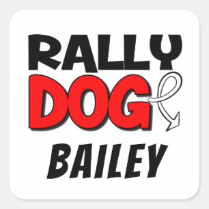 Personalisierter Rally-Hundegehorsam-Sport  Quadratischer Aufkleber