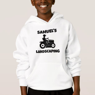 Personalisierter Rasenmäher Hoodie für Kinder