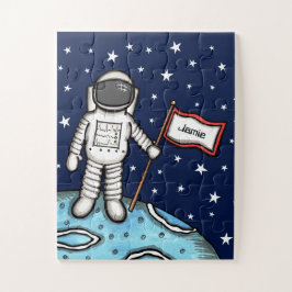 Personalisierter Raumfahrer Kosmonaut Jigsaw P Puzzle