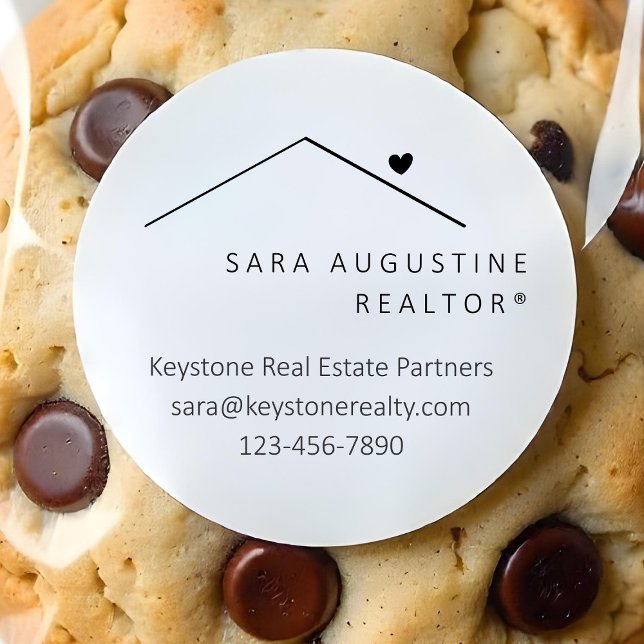 Personalisierter Realtor-Sticker Runder Aufkleber (Von Creator hochgeladen)