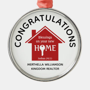 Personalisierter Realtor zu Client New Zuhause Ornament Aus Metall