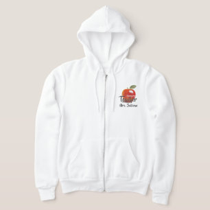 Personalisierter Red Apple Kindergarten-Lehrer bri Hoodie