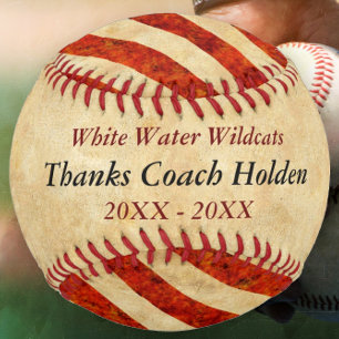 Personalisierter Red Baseball Coach Danke