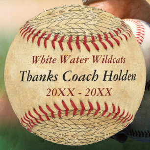 Personalisierter Red Baseball Coach Danke