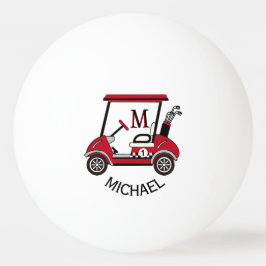Personalisierter Red & Black Custom Cart Tischtennisball