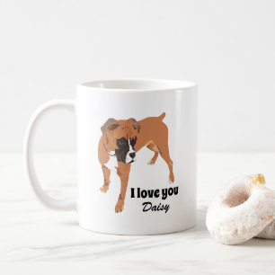 Personalisierter Red Boxer Dog Kaffeetasse