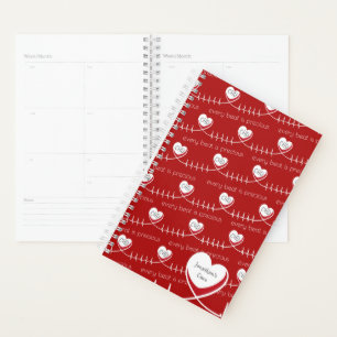 Personalisierter Red CHD Herzpflegeplaner Planer