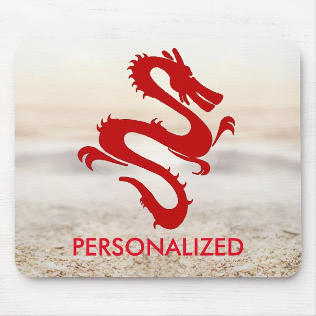 Personalisierter Red Dragon Mouse Pad Mousepad (Vorne)