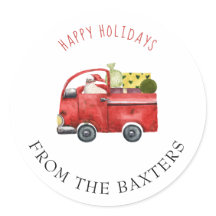 Personalisierter Red Truck und Weihnachten